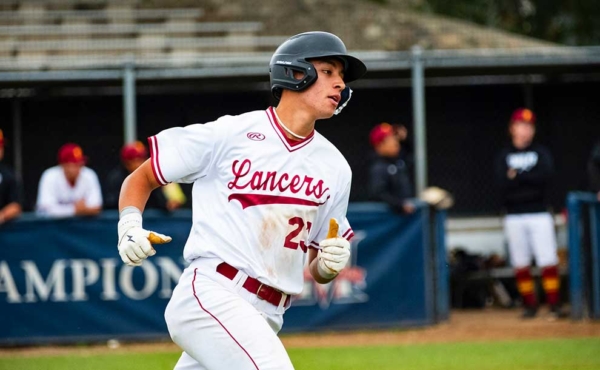A Baseball player running