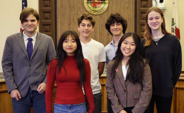 students smiling at camera