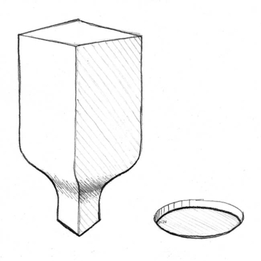 A funnel close to a hole
