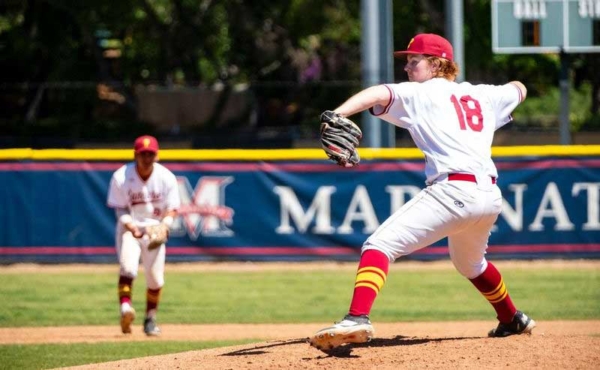 a player pitching a ball