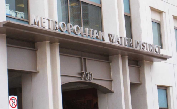 a building with name of water company on it