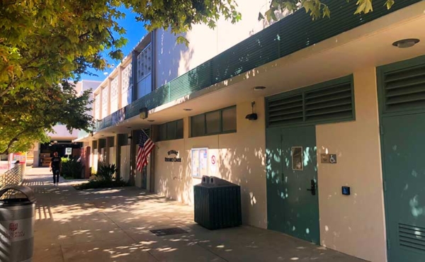 an entrance to a building
