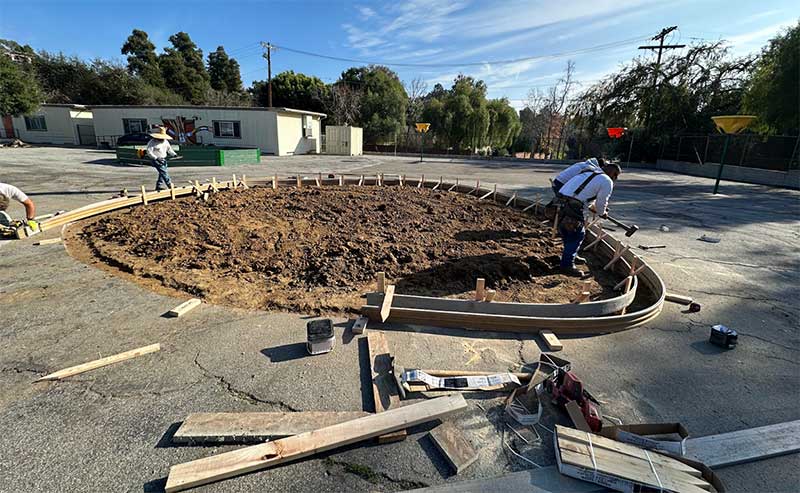 construction of a planter island