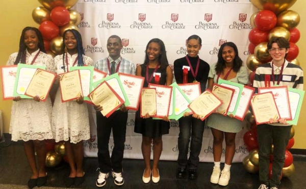students pose for a photo