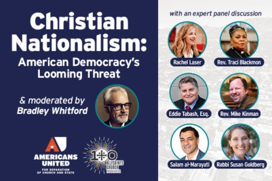 A flyer with 7 people's faces