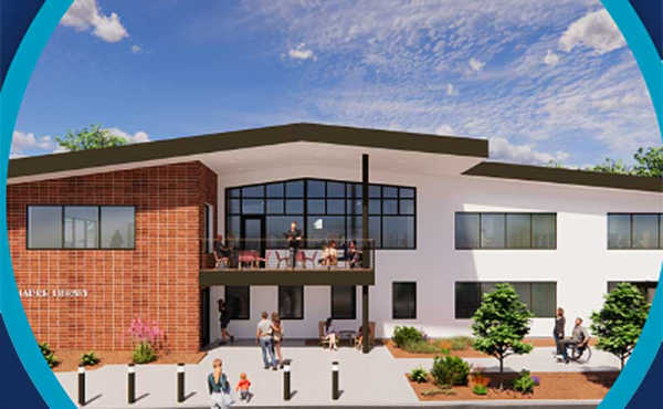 A rendering of a new building