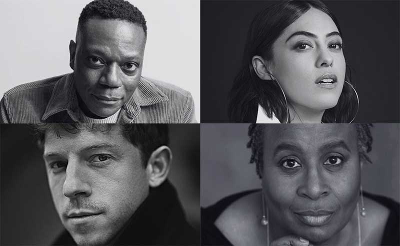 Headshots of 4 actors: 2 men and 2 women