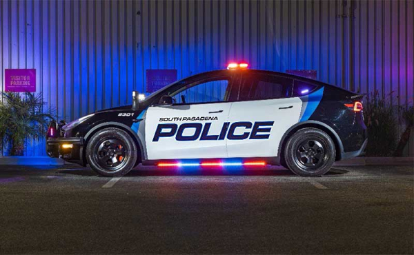 an electric police car