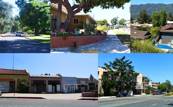 photos of streets, homes and businesses