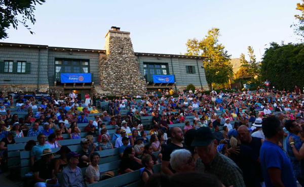 Crowd at an amphitheater