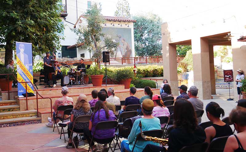 People listening to music