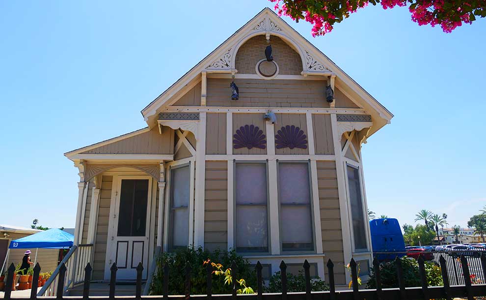 The front of a house
