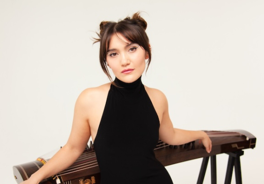 A woman looking at camera