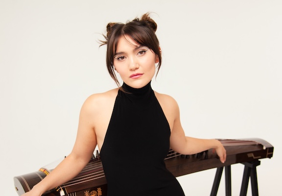 A woman looking at camera