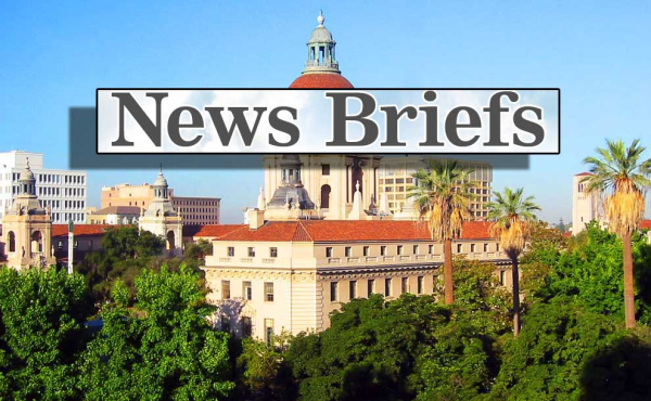 a building with words of "News Briefs" superimposed on it