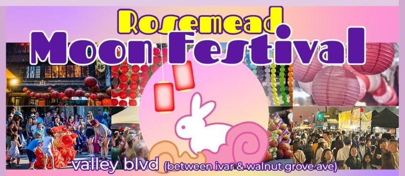 A collage of photos advertising a moon festival