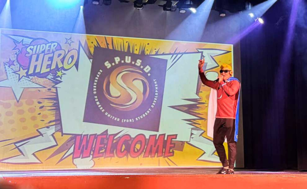 a man dressed as a super hero