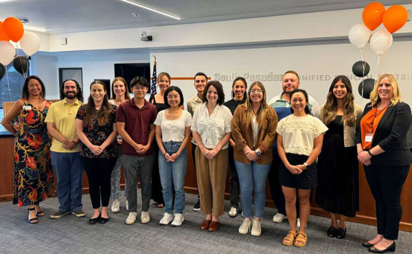 teachers posing for photo