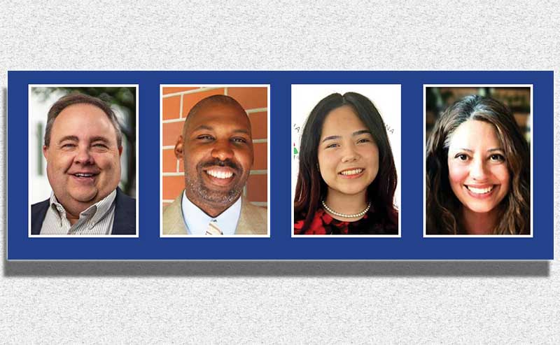 4 photos of people smiling