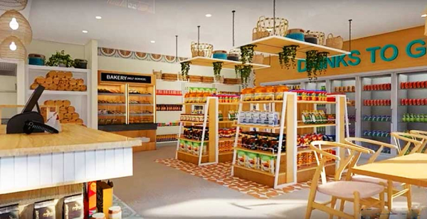 A rendering of an interior