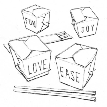 dices with uplifting messages