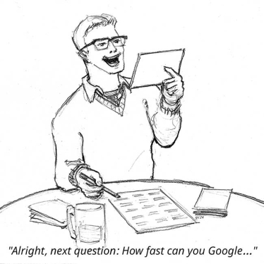 a man reading trivia