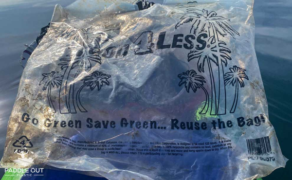 a plastic bag in water