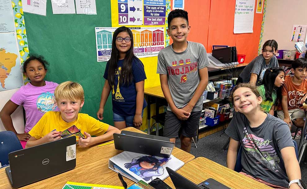 students in a classroom