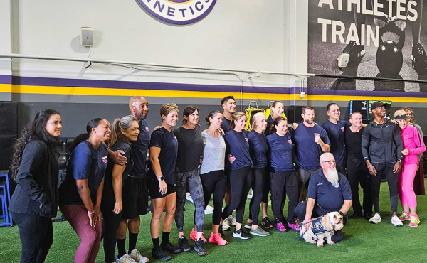 group of people pose for a photo