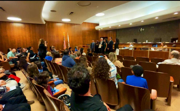 A person getting honored