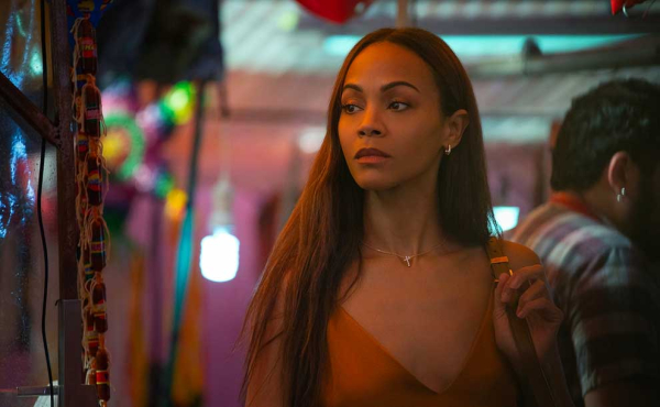 a woman looking off camera