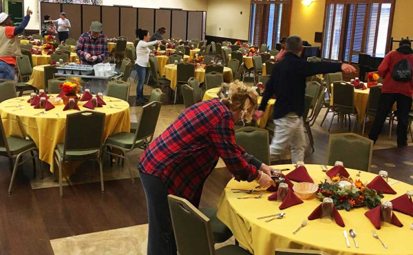 people preparing for dinner