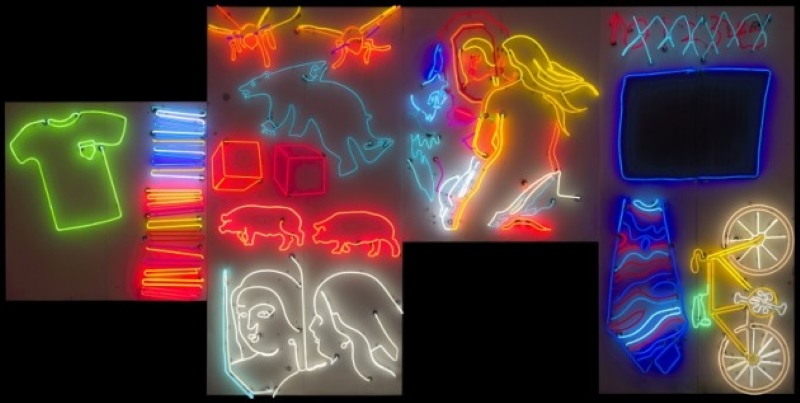 Art made from LED wires