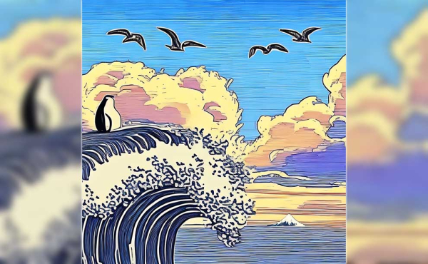 An illustration of Mt Fuji