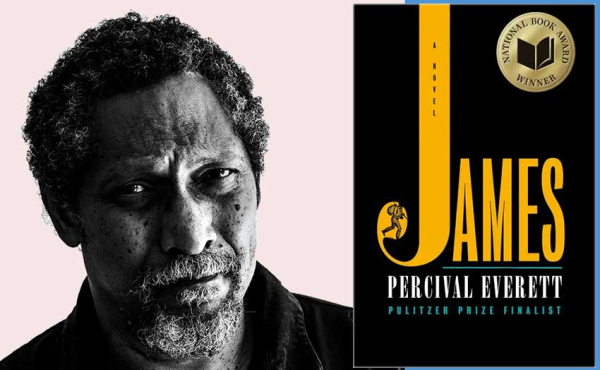 A man next to his book