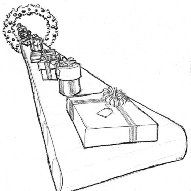 gifts on a conveyor belt