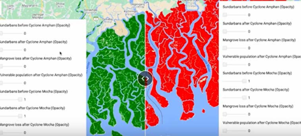 a map showing differences in ecology locations