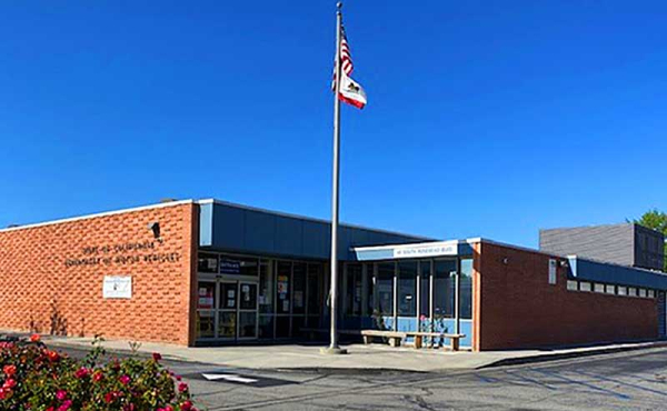 a building and a parking lot