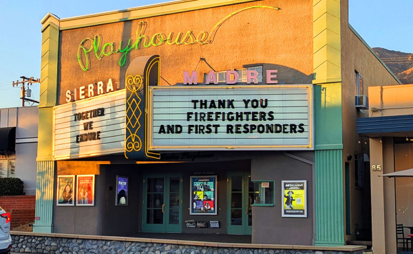 a marquee in support of first responders
