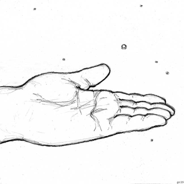 a hand extended to feel rain