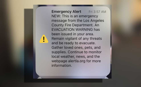 an emergency alert