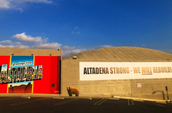 a building with a mural