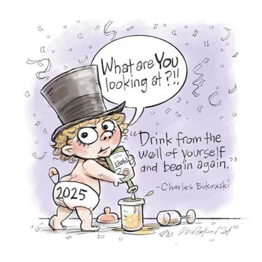 a baby in diapers asking what are you looking at