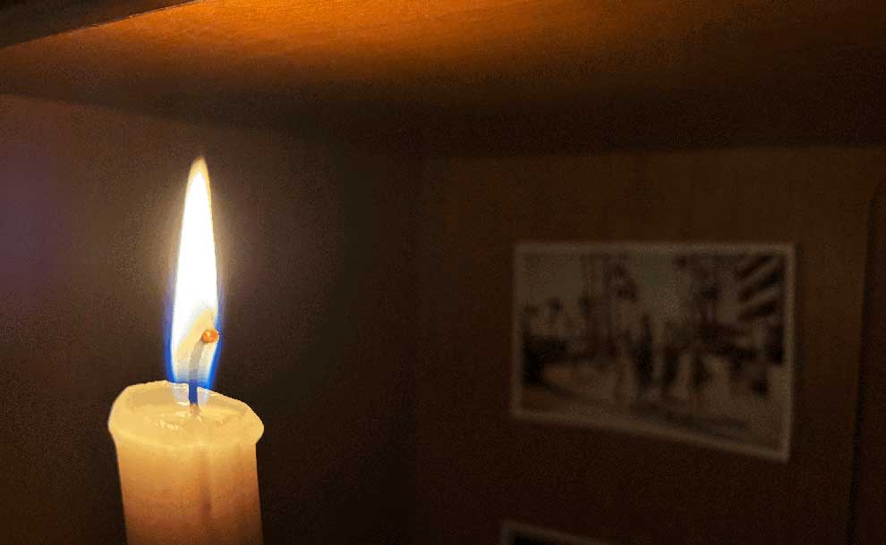 A candle in the dark