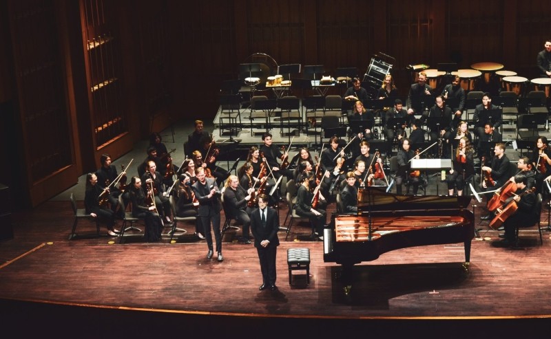 An orchestra on stage