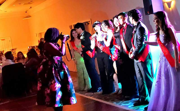 students pose for a photo