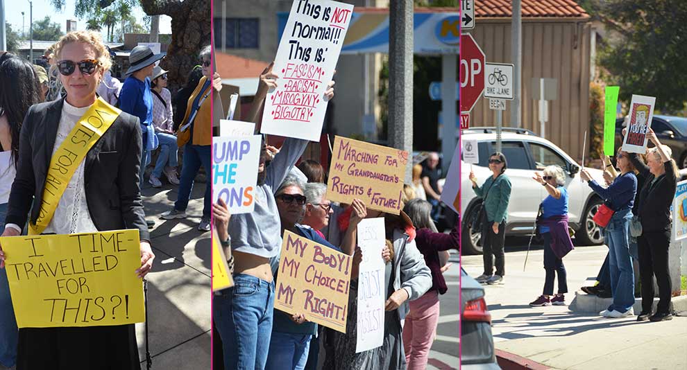 people demonstrating