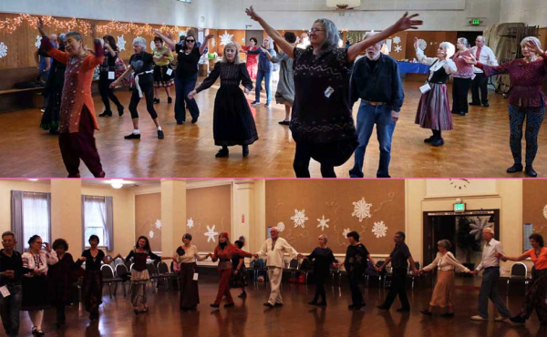 people dancing in formation