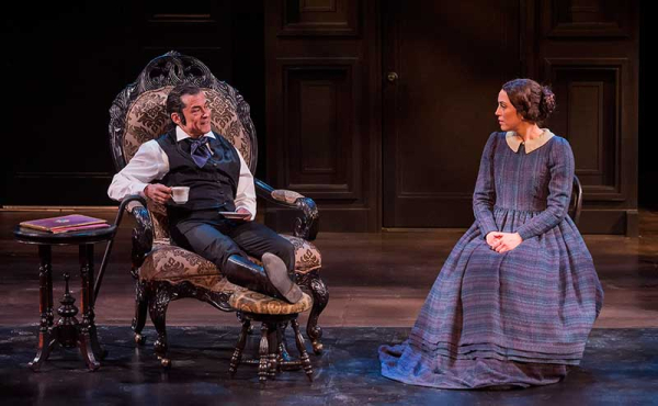 a man and a woman sitting