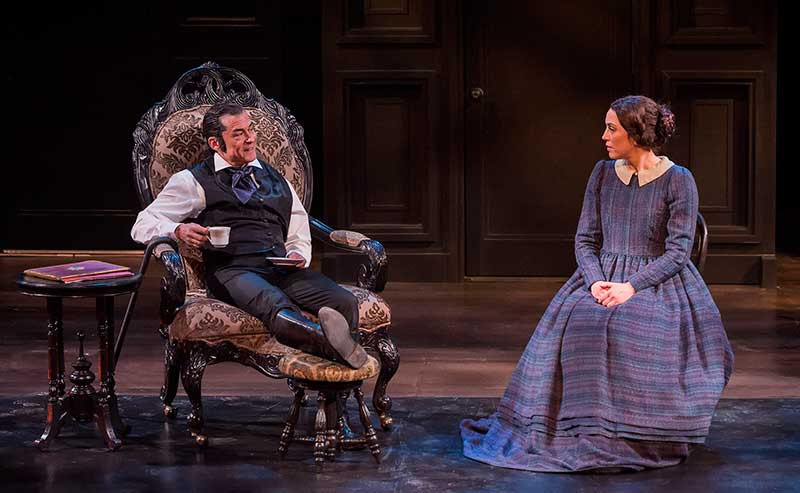 a man and a woman sitting